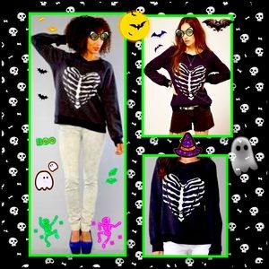 Wildfox “Skeleton Heart” Sweatshirt BBJ